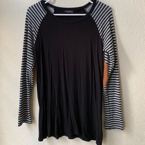 Zutter Striped Sleeve Top